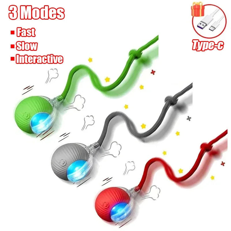 Smart Interactive Cat Toy Ball – Automatic Rolling & Tail Teaser