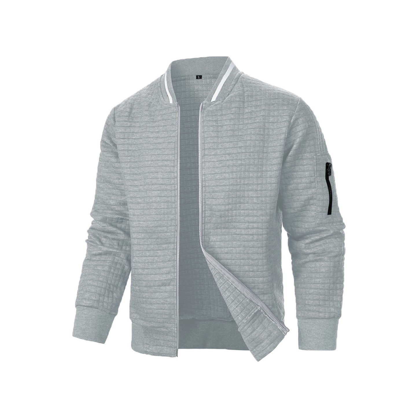 Men's Textured Zip-Up Jacket