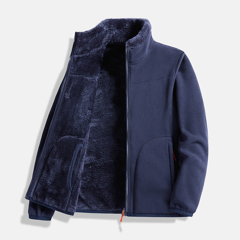 Unisex Double-Layer Fleece Full-Zip Jacket