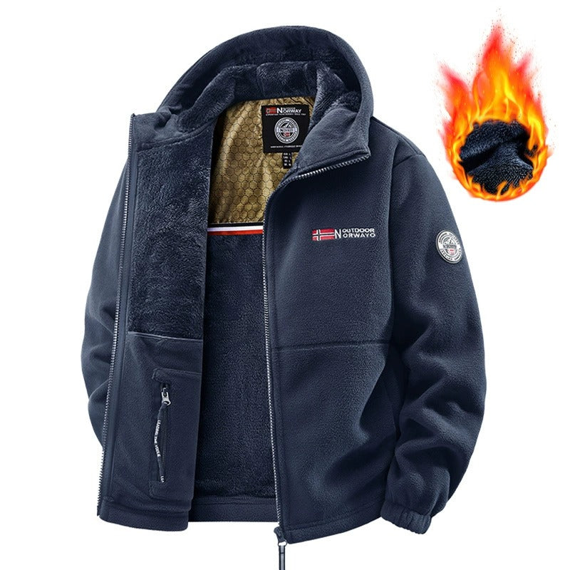 Hooded Nordic jacket in navy