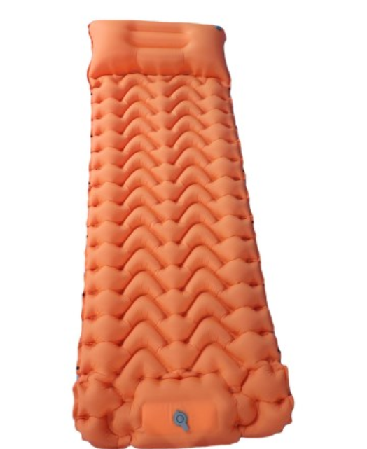 Thick Inflatable Camping Sleeping Pad with Built-In Foot Pump
