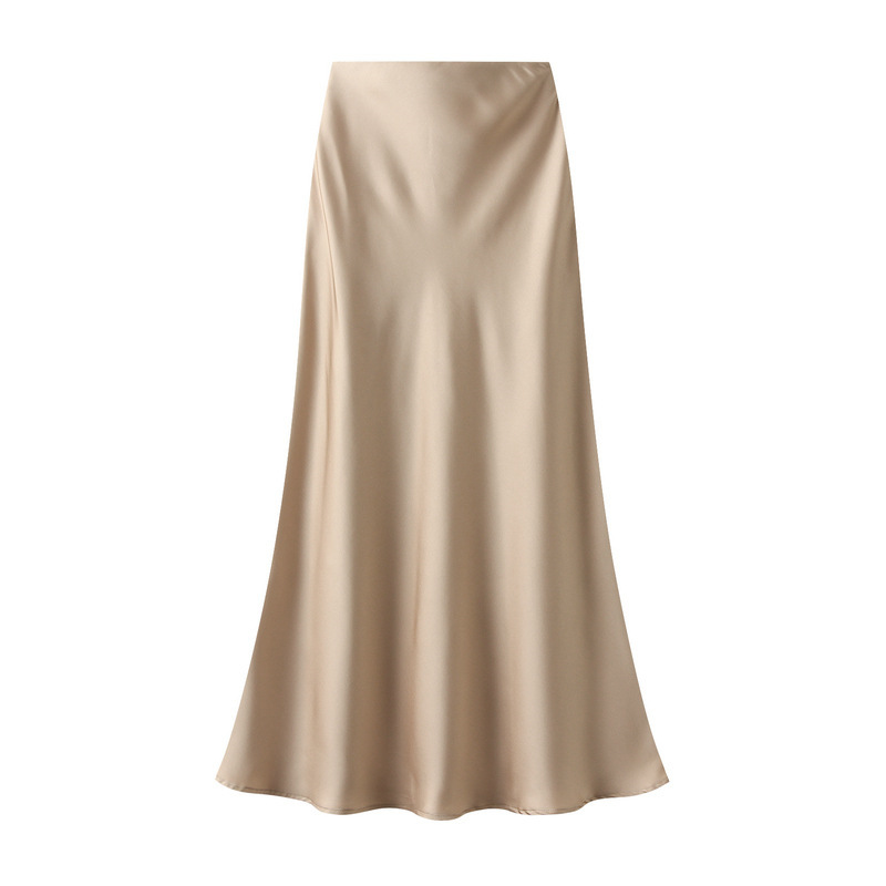 🔥Hot Sale🔥Women's Lustrous High-Waist Satin Skirt