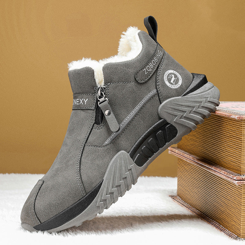 Men’s Warm Fleece-Lined Winter Ankle Boots