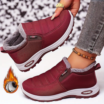 Unisex Warm Sheepskin-Lined Boots , Easy To Wear, Comfortable When Walking