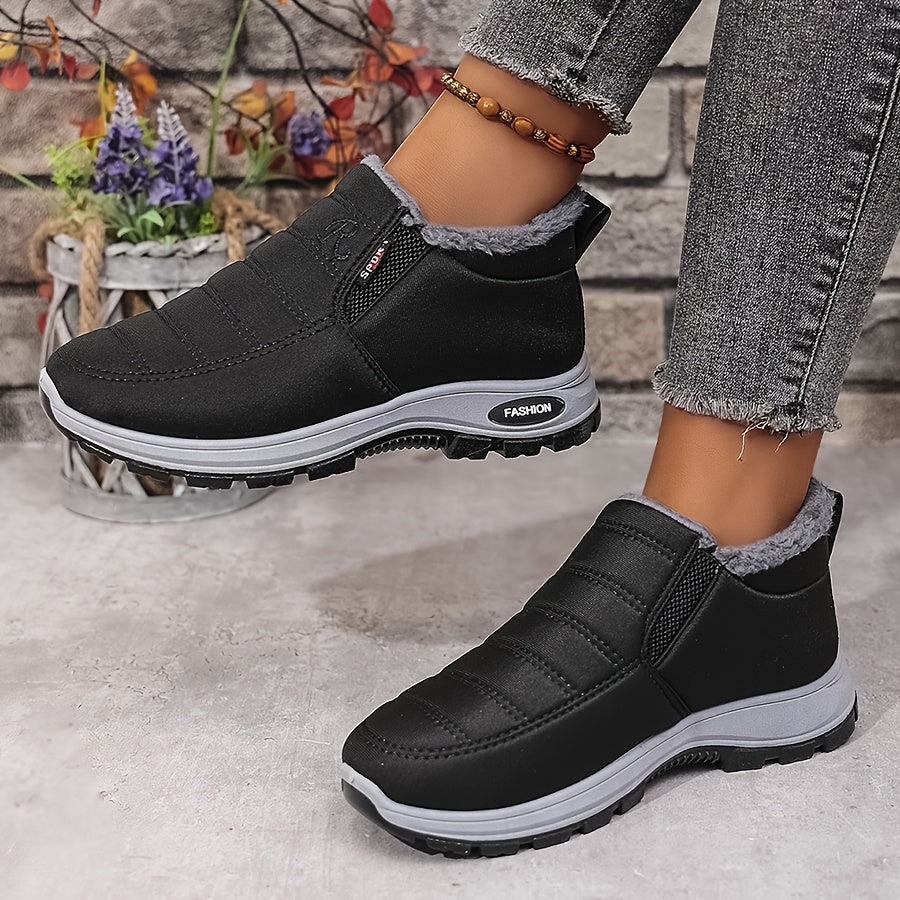Unisex Warm Sheepskin-Lined Boots , Easy To Wear, Comfortable When Walking