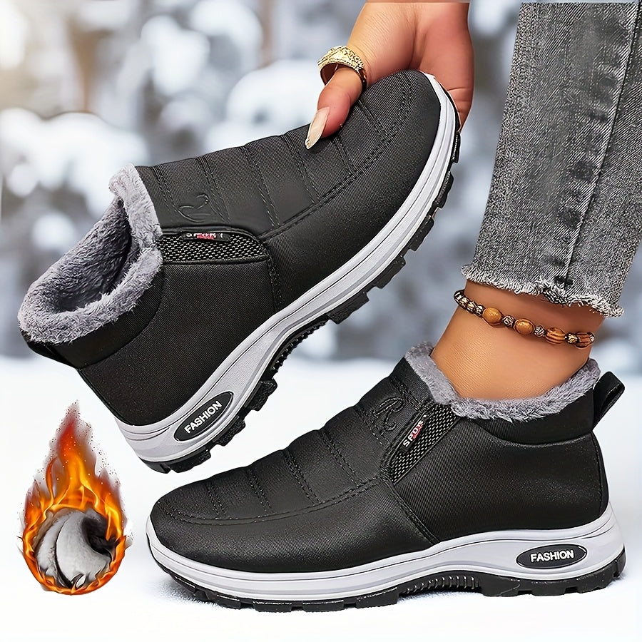 Unisex Warm Sheepskin-Lined Boots , Easy To Wear, Comfortable When Walking