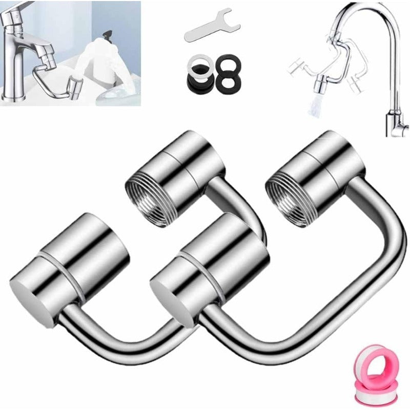 1440° Rotating Faucet Extender – Dual-Mode Anti-Splash Aerator for Kitchen & Bathroom Use