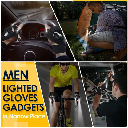 Hands-Free LED Half Finger Gloves