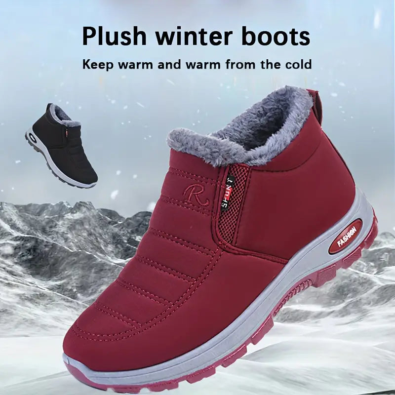 Unisex Warm Sheepskin-Lined Boots , Easy To Wear, Comfortable When Walking
