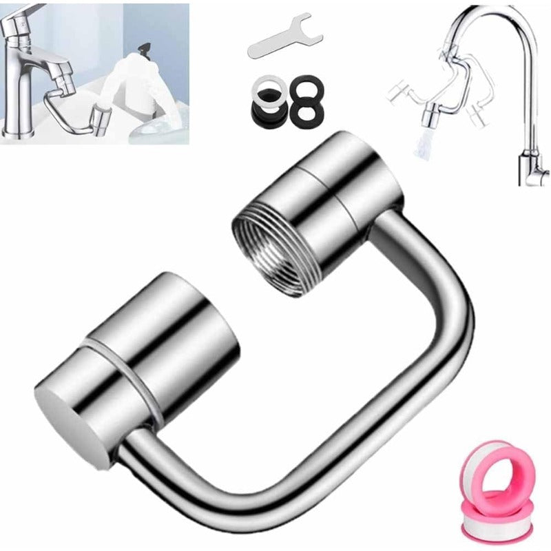1440° Rotating Faucet Extender – Dual-Mode Anti-Splash Aerator for Kitchen & Bathroom Use