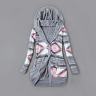 Women’s Plush-Lined Printed Hooded Cardigan