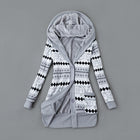 Women’s Plush-Lined Printed Hooded Cardigan