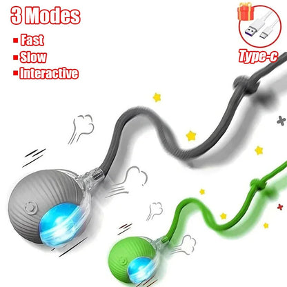 Smart Interactive Cat Toy Ball – Automatic Rolling & Tail Teaser