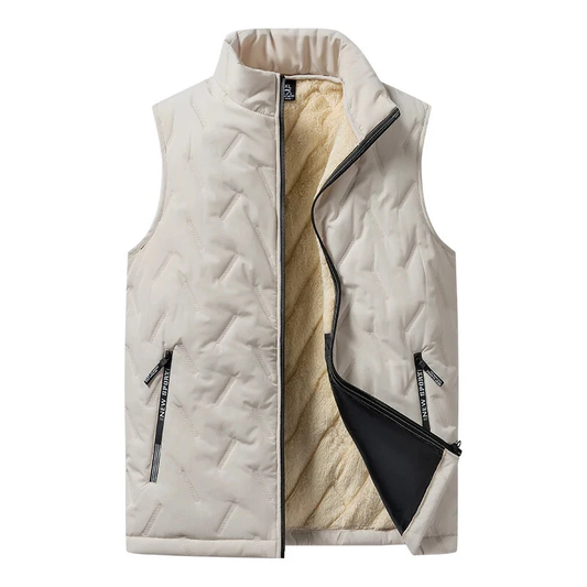Men's Fleece-Lined Stand Collar Vest