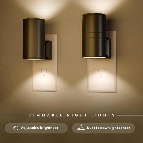 Plug-In Dimmable Night Light with Light Sensor