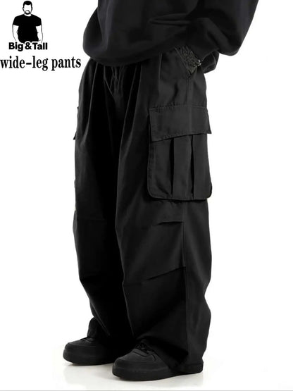 MEN'S PLUS SIZE WIDE-LEG CARGO PANTS