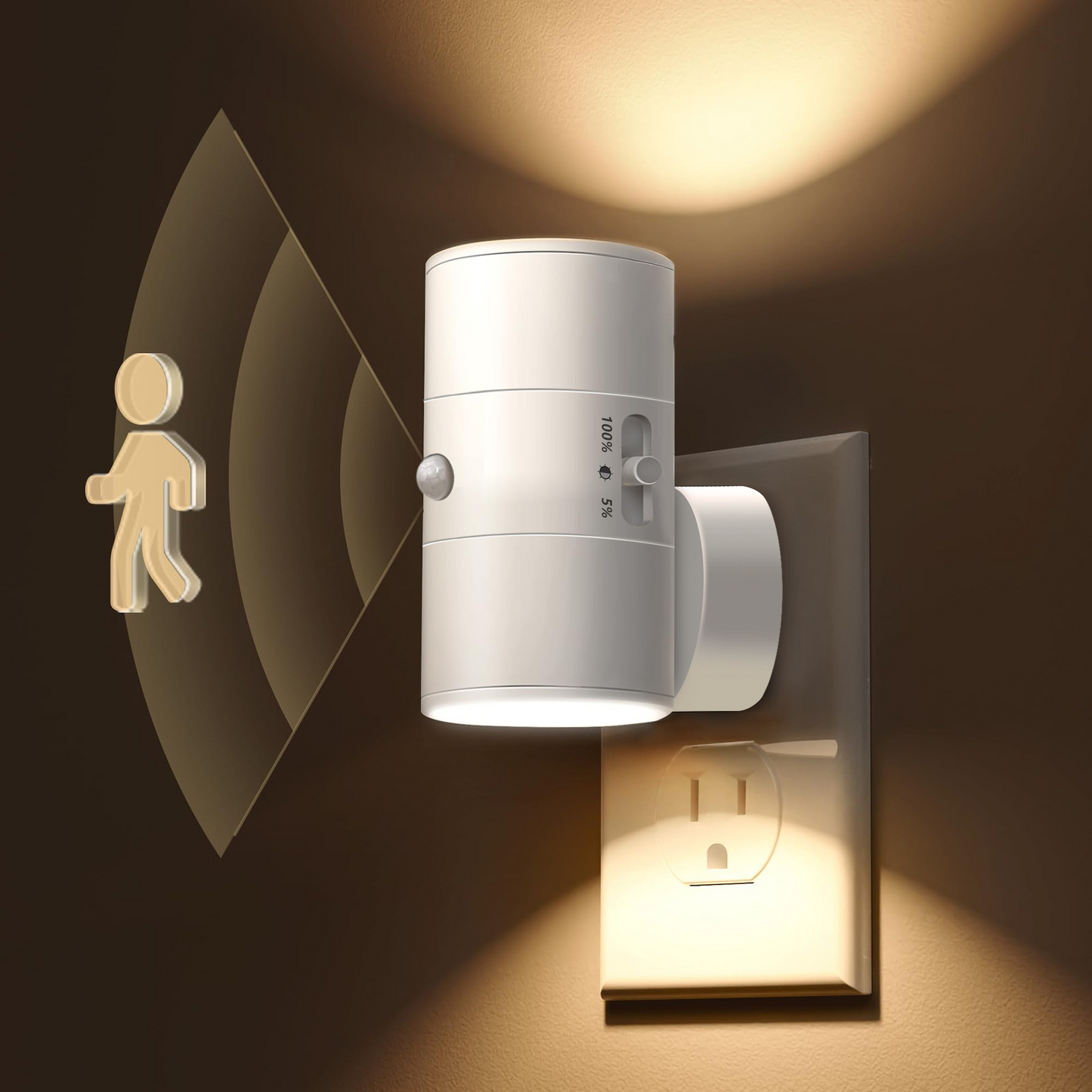Plug-In Dimmable Night Light with Light Sensor