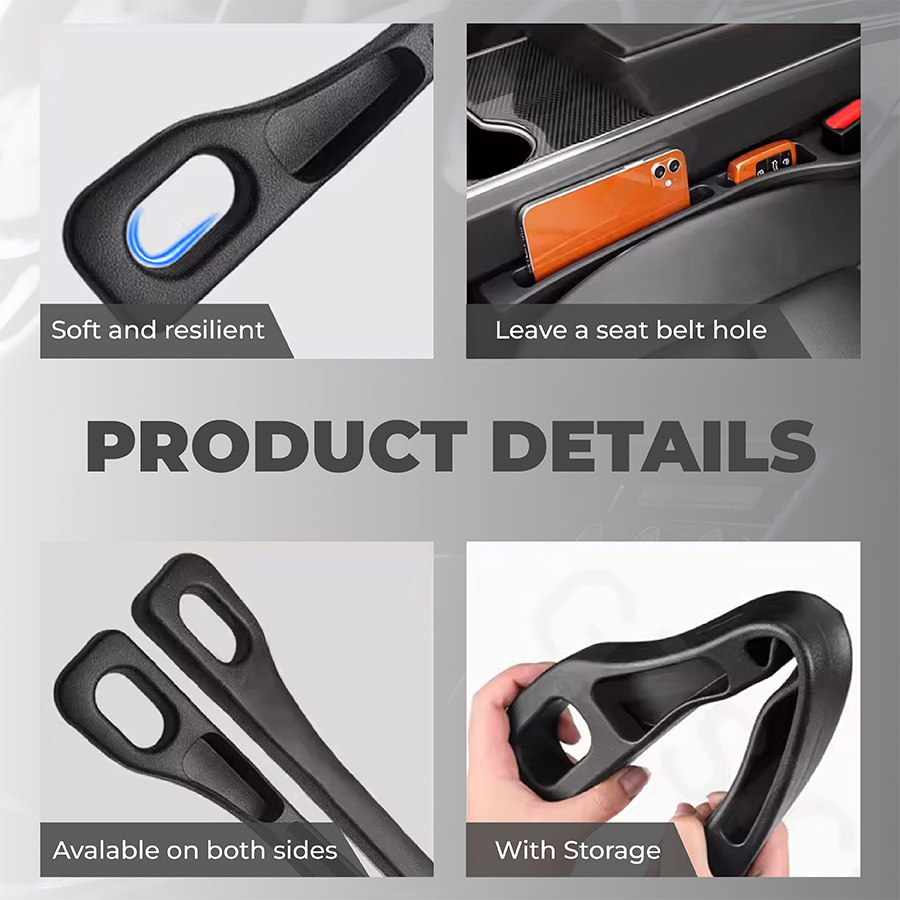 🎉 New Year Sale 50% OFF🎉Universal Car Seat Gap Filler Strip – Anti-Drop Pad with Seatbelt Slot