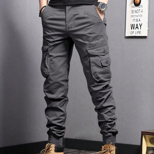 Men's Cotton Cargo Pants — Breathable Multi-Pocket | Summer Hiking