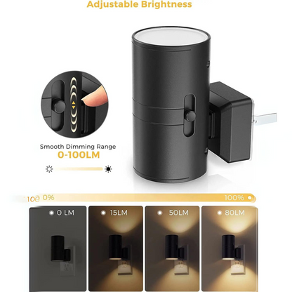 Plug-In Dimmable Night Light with Light Sensor