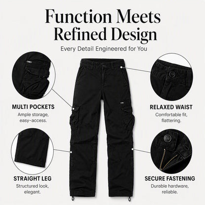 Women's Vintage Wide Leg Cargo Pants