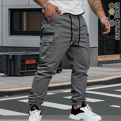 Men's Stretch Terry Cargo Pants – Casual Retro Fit | All-Season Daily Wear