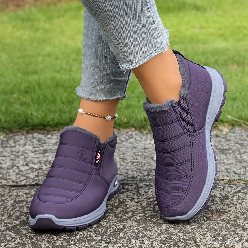 Unisex Warm Sheepskin-Lined Boots , Easy To Wear, Comfortable When Walking