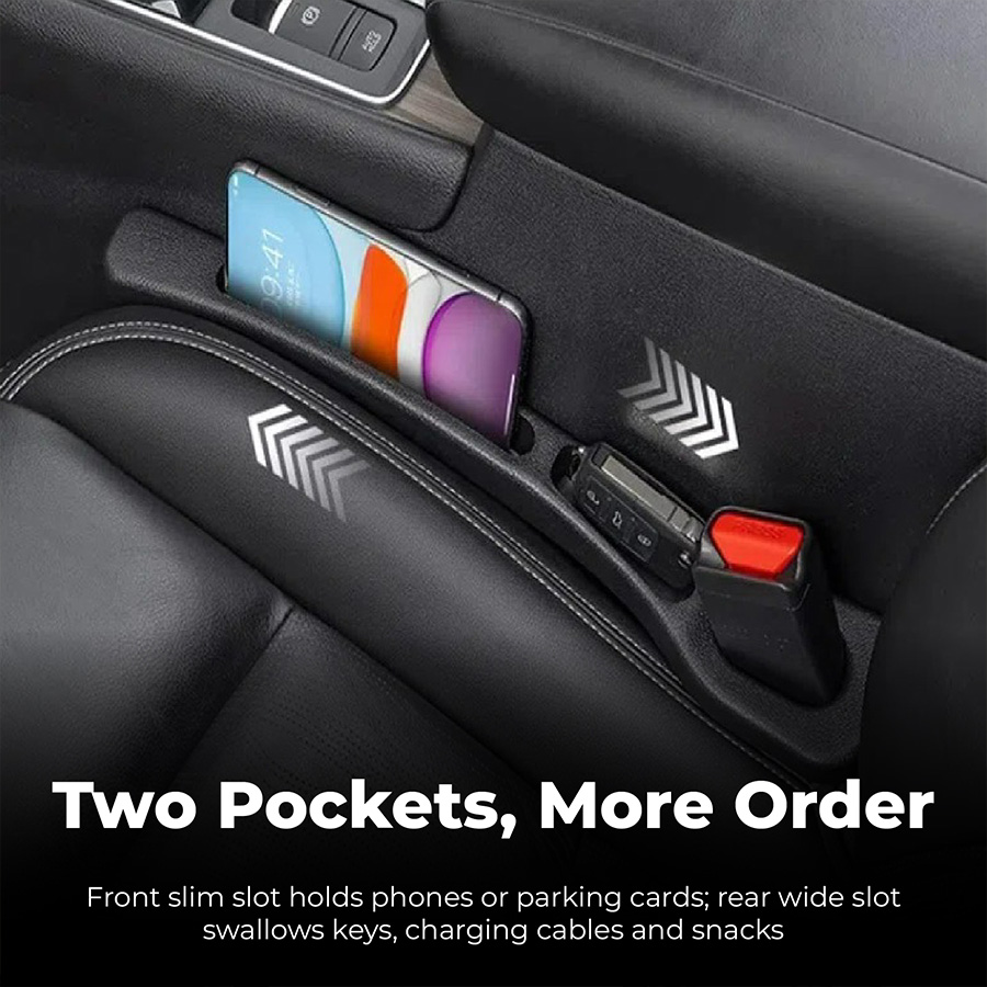 🎉 New Year Sale 50% OFF🎉Universal Car Seat Gap Filler Strip – Anti-Drop Pad with Seatbelt Slot