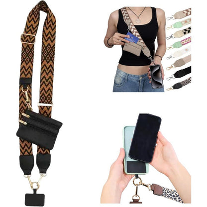 Stylish Crossbody Phone Lanyard with Detachable Mini Wallet