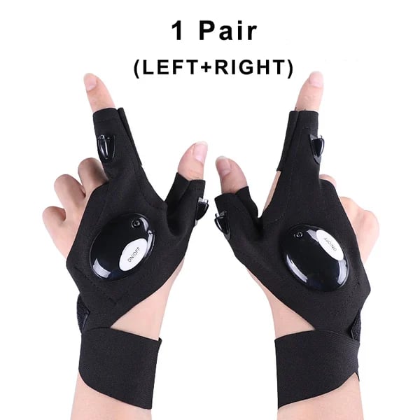 Hands-Free LED Half Finger Gloves