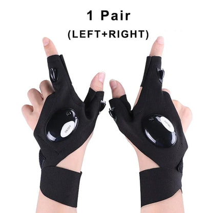Hands-Free LED Half Finger Gloves