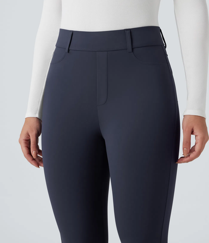 Plush Thermal High Waisted Casual 7/8 Leggings with Pockets