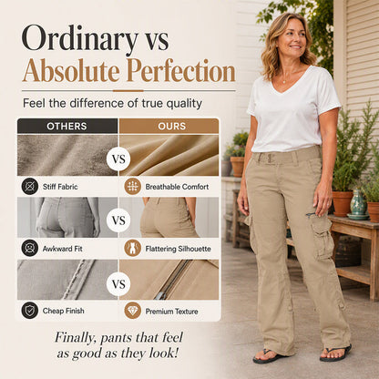 Women's Vintage Wide Leg Cargo Pants
