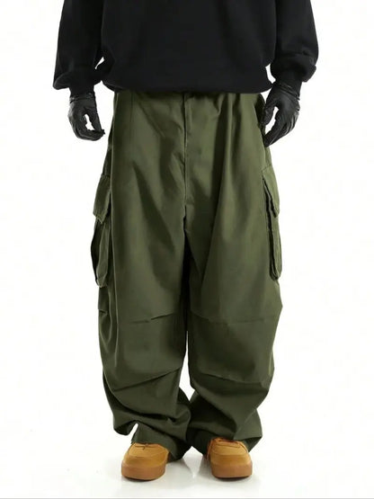 MEN'S PLUS SIZE WIDE-LEG CARGO PANTS