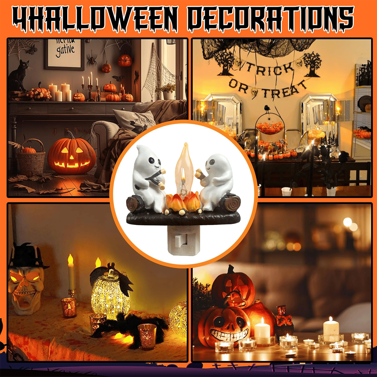 2025 Ghost Campfire Flickering Nightlight🔥👻