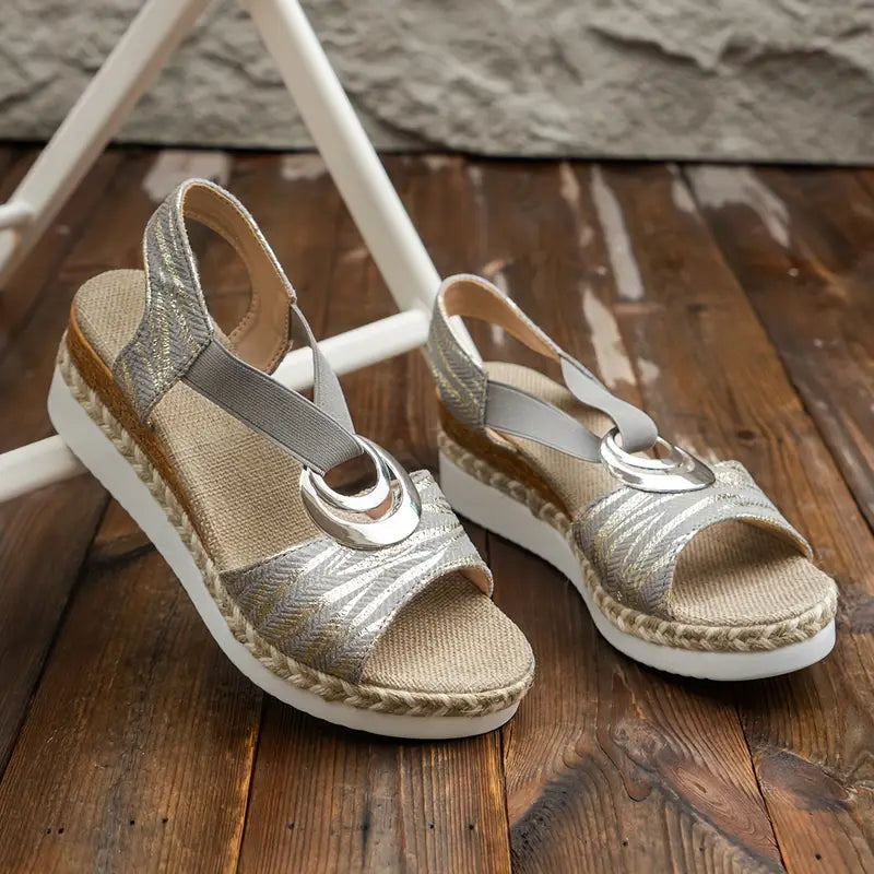 Boho Straps Wedge Sandals