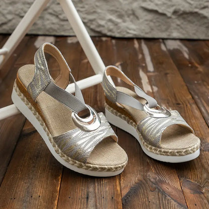 Boho Straps Wedge Sandals