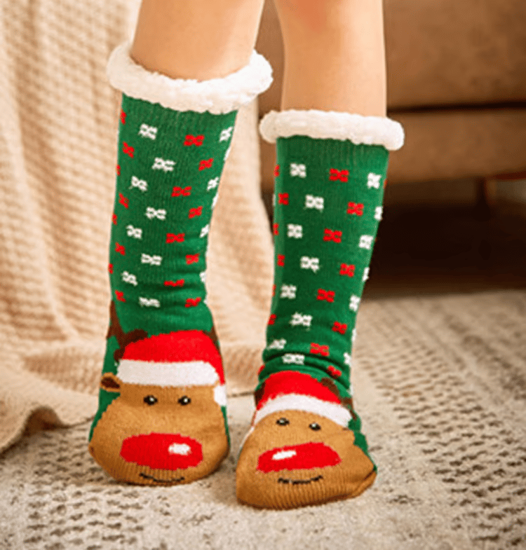 Cute Animal Ultra-thick Cashmere Slipper Home Socks