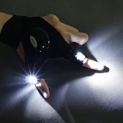 Hands-Free LED Half Finger Gloves