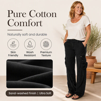 Women's Vintage Wide Leg Cargo Pants