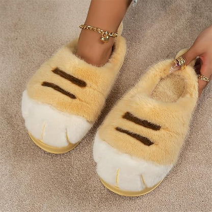 Cat Paw Plush Slippers