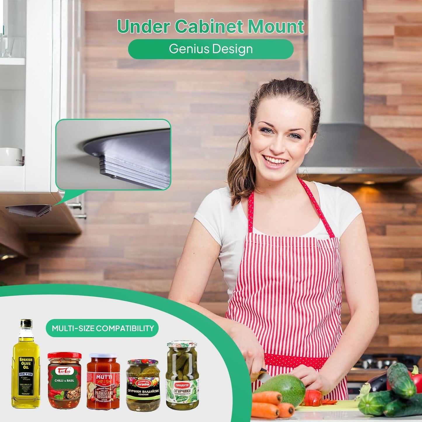 Upgraded Stainless Steel Under Cabinet Jar Opener for Seniors, Under Cabinet Jar Openers for Weak Hands, Jar Lid & Bottle Cap Opener Tool, Under Counter Can Opener, One Handed Patent No.: 2024043283