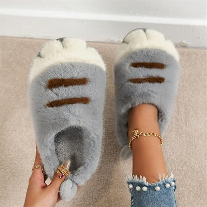 Cat Paw Plush Slippers