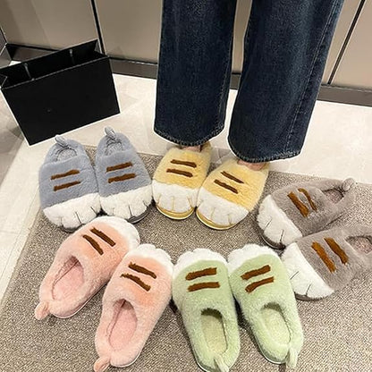 Cat Paw Plush Slippers