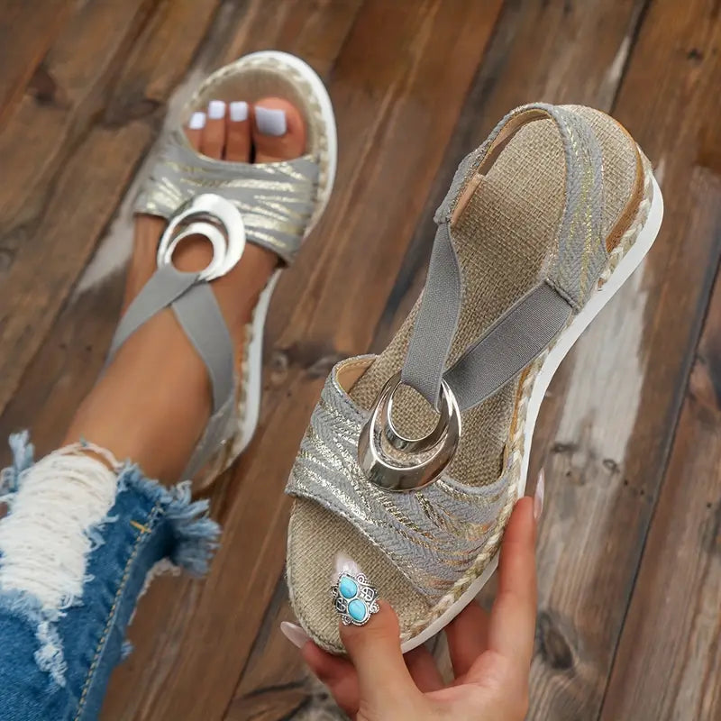 Boho Straps Wedge Sandals
