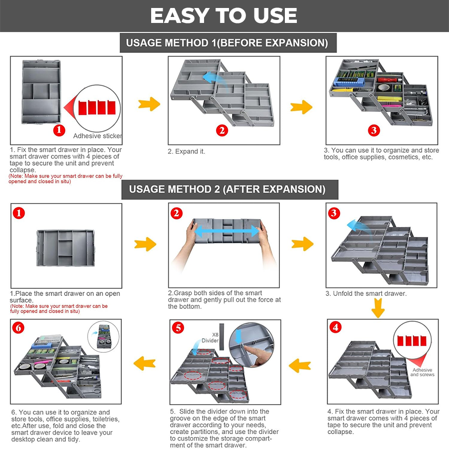 Multi-Level Smart Drawer Organizer