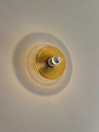 wave Pattern Glass Wall Light