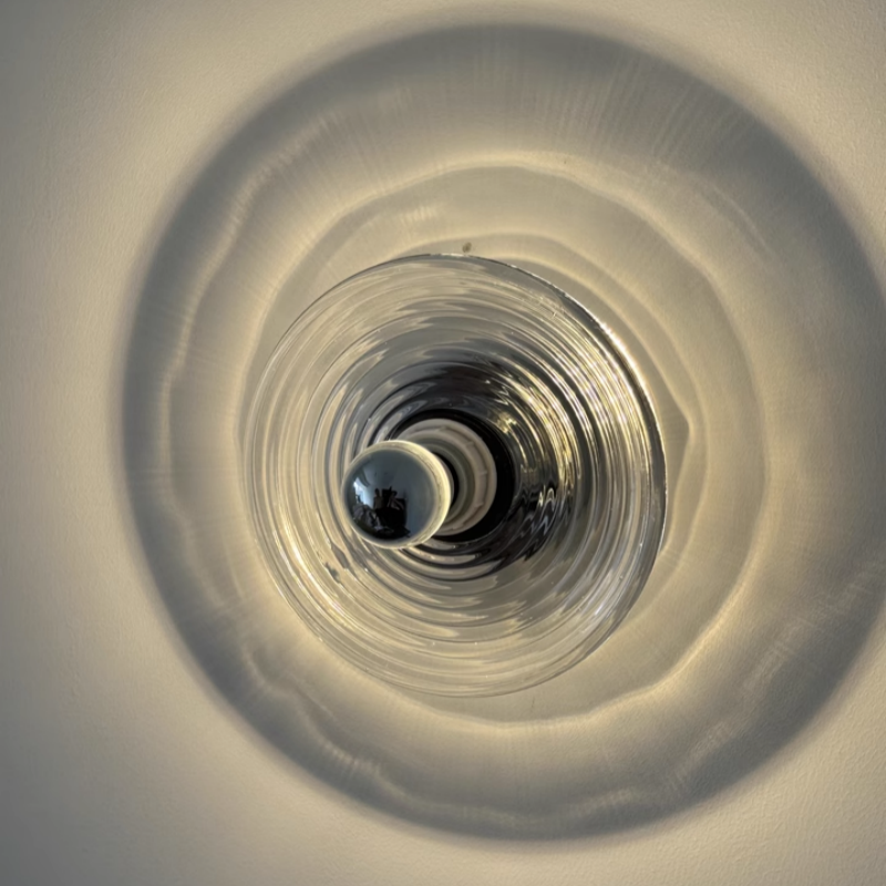 wave Pattern Glass Wall Light