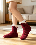 Fleece-Lined Slipper Socks