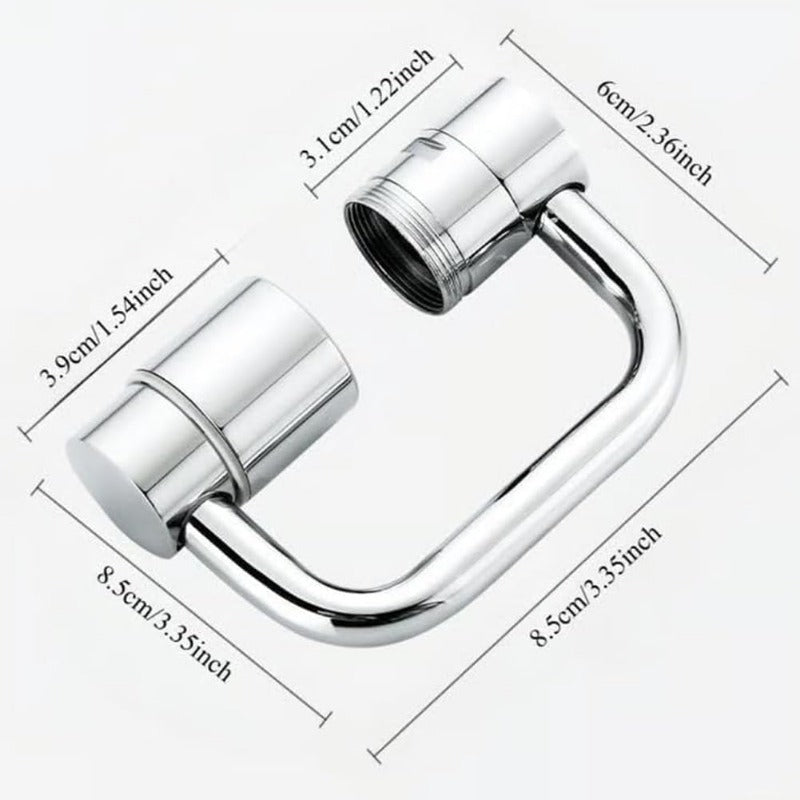 1440° Rotating Faucet Extender – Dual-Mode Anti-Splash Aerator for Kitchen & Bathroom Use